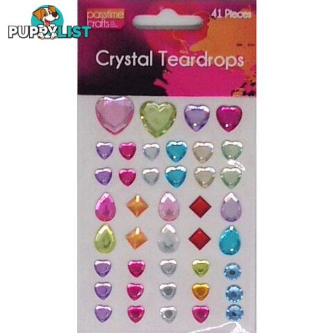 Crystal Teardrops Self Adhesive 41 Pack - 9348291002244