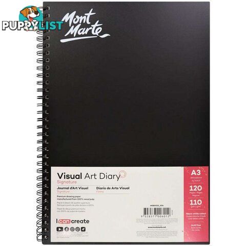 Mont Marte A3 Visual Art Diary 120pg - 9328577006012