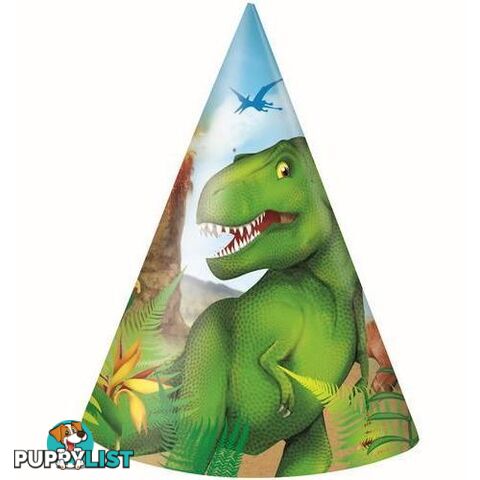 Dinosaur 8 Party Hats - 011179583010