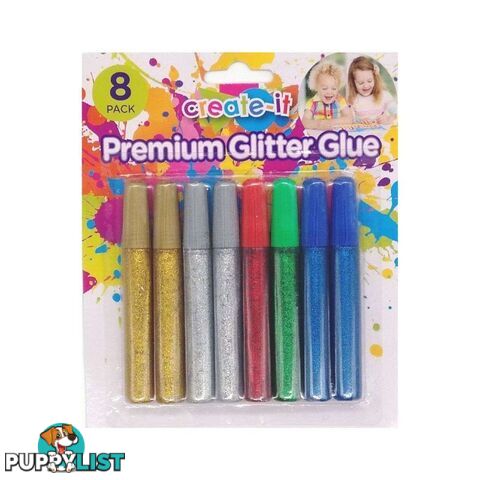 Craft Glitter Glue 8PK - 9332625002857