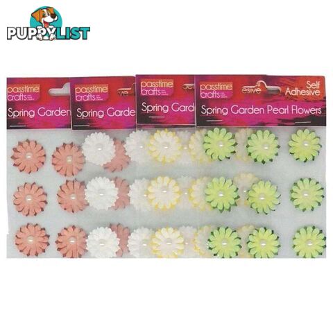 Pearl Flowers Self Adhesive Pack of 4 - 900023