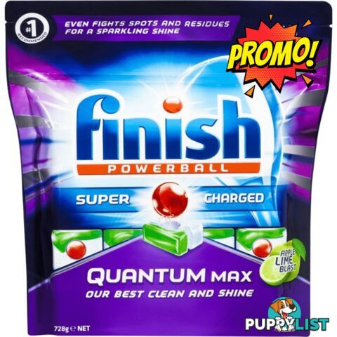 Finish Quantum Powerball Tablets Lime 40 Pk - 5997321733449