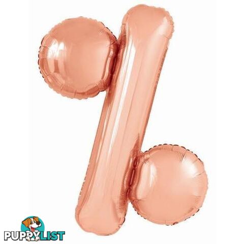 Rose Gold % Alphabet Foil Balloon 86cm (34) - 9311965429555