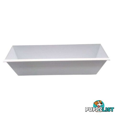 Rectangular Tray White 13x38.5x10cm High - 800629