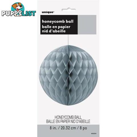 Honeycomb Ball Silver 20cm (8) - 011179632244