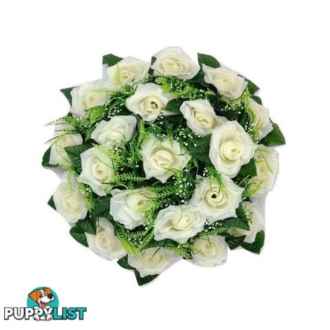 Artificial Centrepiece Flower White Lge - 800400