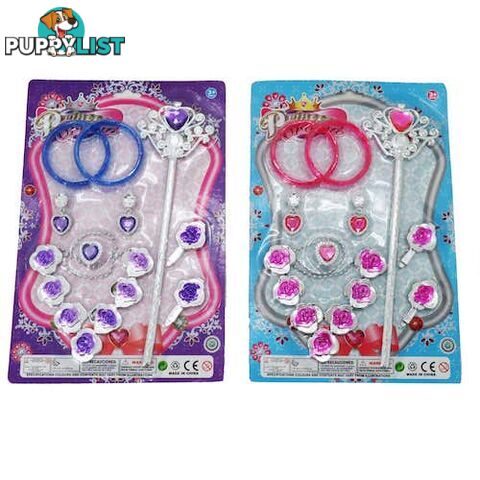 Princess Dress Up Jewellery and Wand Kit Blue or Pink - 9328644051211