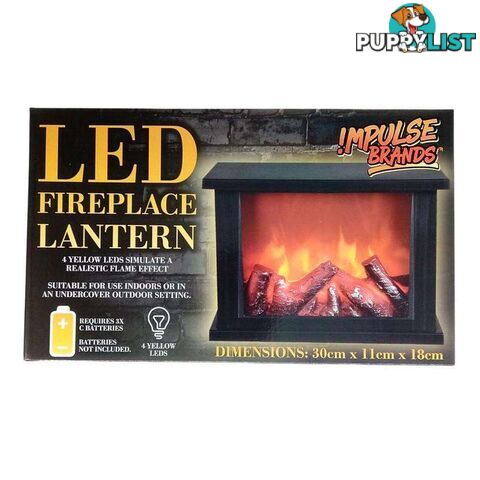 Flameless Fireplace Lantern Battery Operated - 9328644056674