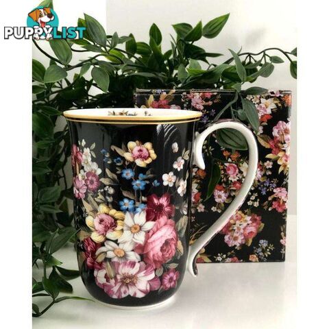 Floral Bouquet Fine China Mug - 9342816013944