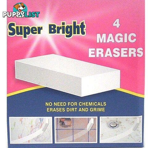 Super Bright Magic Eraser - 4 Pack - 5011597092731