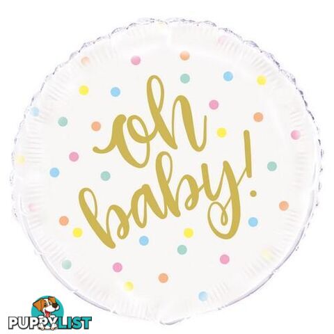 Oh Baby 45cm (18) Foil Balloon Packaged - 011179734177