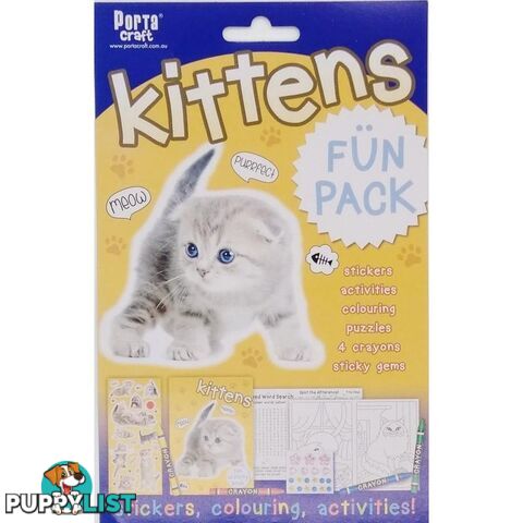 Kittens Fun Pack Stickers Colouring and Activities - 9332365143605