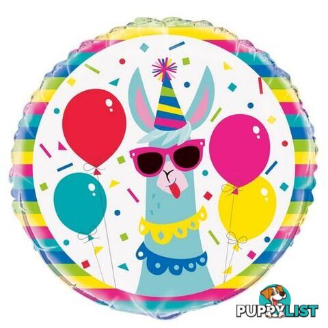 Llama Birthday 45cm (18) Foil Balloon Packaged - 011179732371