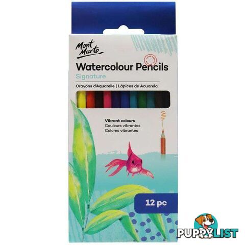 Mont Marte Watercolour Pencils 12pcs - 9328577011733