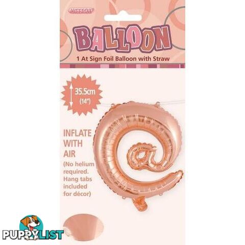 Rose Gold @ Alphabet Foil Balloon 35cm (14) - 9311965447795