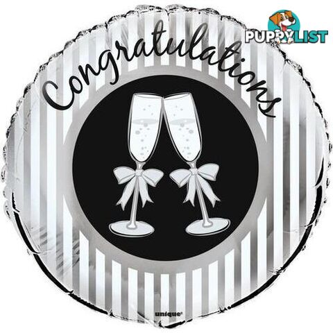 Congrats Bubbly 45cm (18) Foil Balloon Packaged - 011179544158