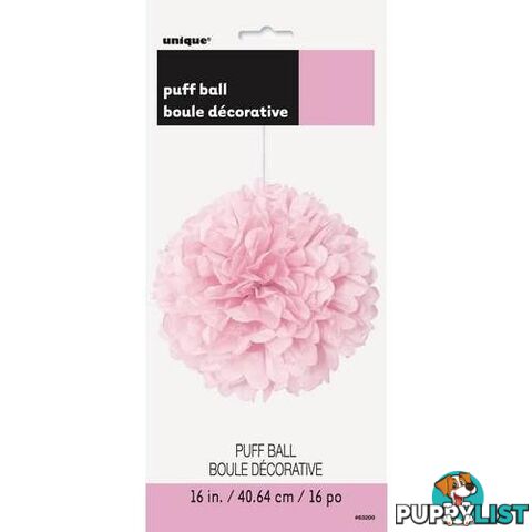 Puff Ball Decor Lovely Pink 40cm (16) - 011179632008