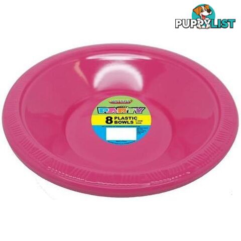 Hot Pink 8 x 18cm (7) Plastic Bowls - 9311965320968