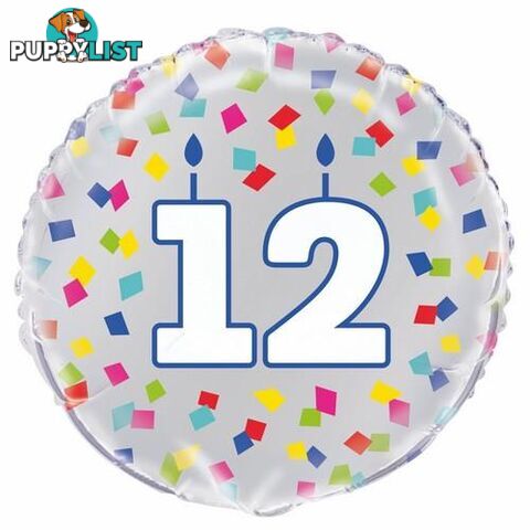 Rainbow Confetti 12 45cm (18) Foil Balloon Packaged - 011179540297