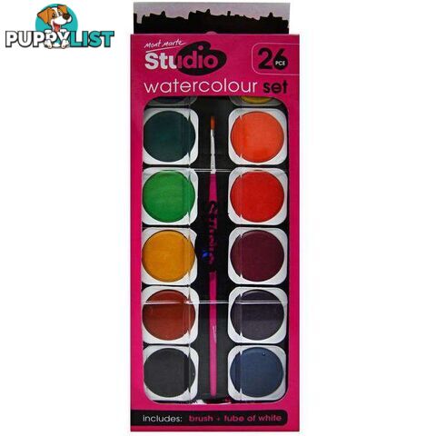 Studio Watercolour Painting Set 26pce - 9328577030406