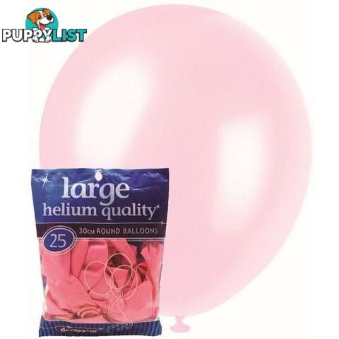 Baby Pink - 25 x 30cm (12) Decorator Balloons - 9311965025290