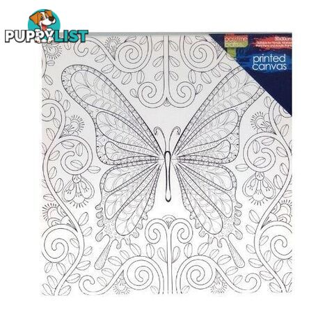 Printed Colour In Canvas 30x30cm Butterfly - 800983