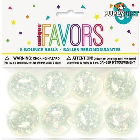 8 Bounce Balls - Iridescent 32.5mm - 011179847273