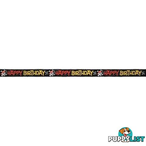 Pirate Fun Happy Birthday Foil Banner 3.65m (12) - 011179405084