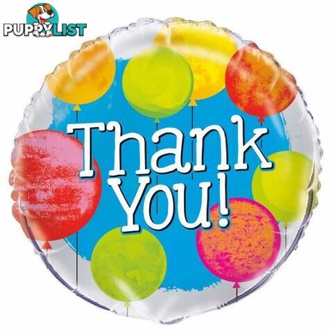 Bright thank You 45cm (18) Foil Balloon Packaged - 011179539567