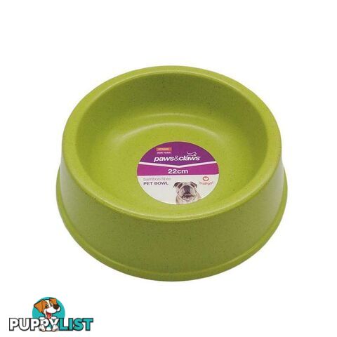 Bamboo Fibre Pet Bowl Green 22cm - 800478