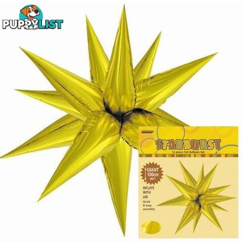 Glitz Starburst Gold 100cm (40) - 9311965428626