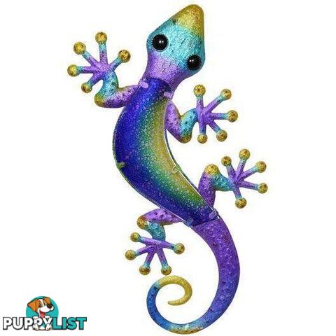 Glass Lizard Wall Art Multi Coloured 60cm - 9319844573641