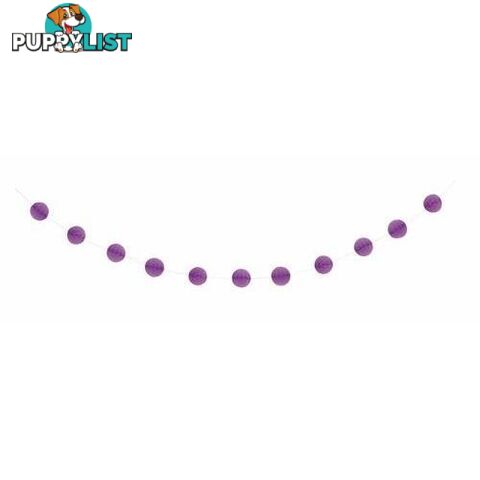 Honeycomb Ball Garland 2.13m (7) - Pretty Purple - 011179633821