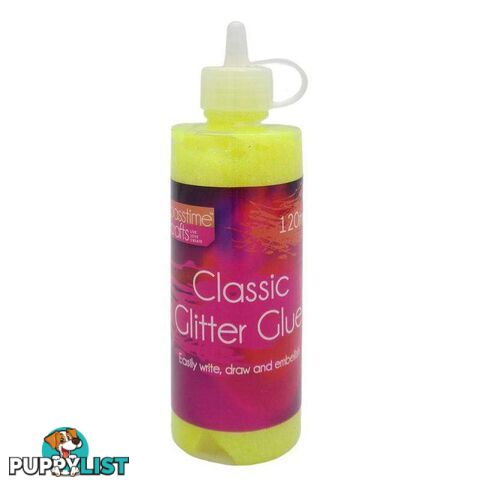 Neon Glitter Glue Yellow 120ml - 800292