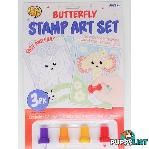 Stamp Art Kit 3Pk Assorted 4 Designs - 800677