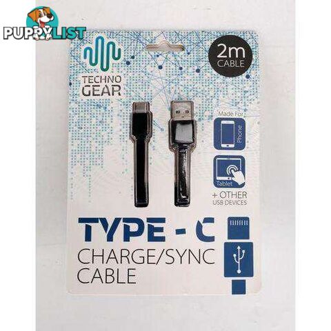 Charge Sync C Type Cable 2Mtr - 9328644051983