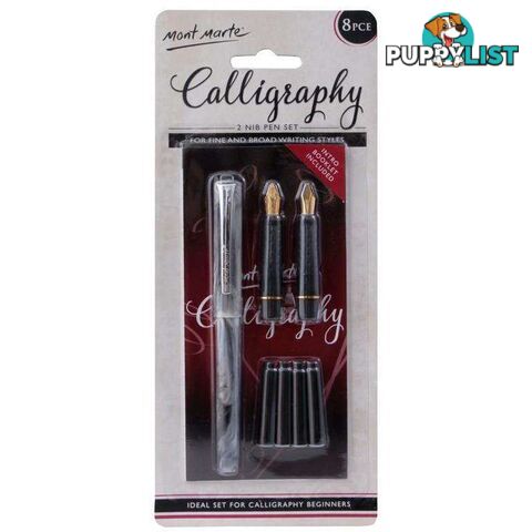 Mont Marte 2 Nib Calligraphy Set - 9328577012334