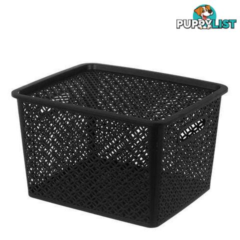 Medallion Basket with Lid 19L 4 Assorted Colours - 9340957084045