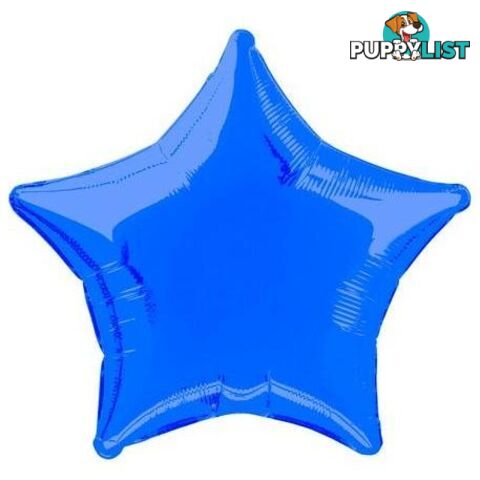 Royal Blue Star 50cm (20) Foil Balloon Packaged - 011179533244