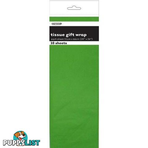 10 Tissue Sheets - Lime Green - 011179062942