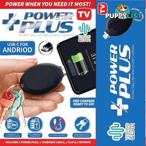 Power Plus Keyring USB C for Android - 9328644069476