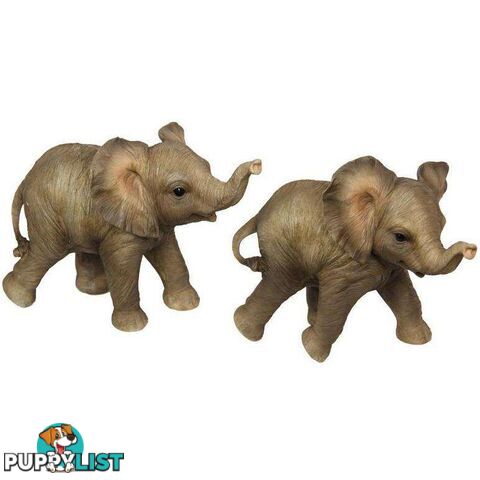 Standing Baby Elephant 22cm 2 Piece Set - 800281