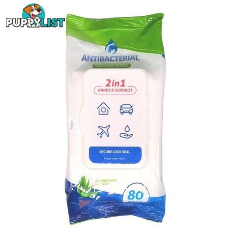 Anti Bacterial Wipes 80 Sheets - 9333527593276