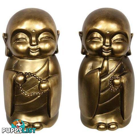 Happy Buddha Monk Gold 15cm - 9319844625029