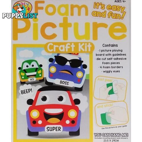 Foam Picture Craft Kit 4 Assorted Designs - 800689