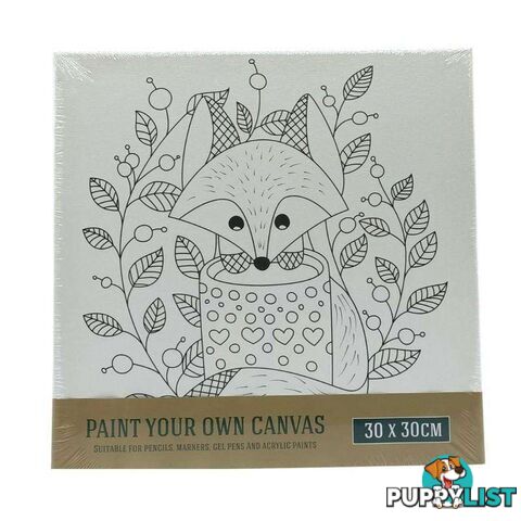 Printed Canvas Fox 30X30cm - 800530