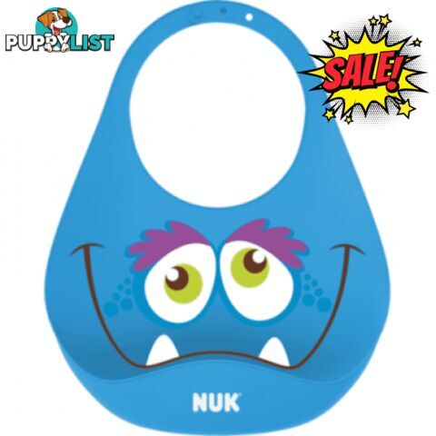 NUK Flexi Silicone Bib Blue - 800040