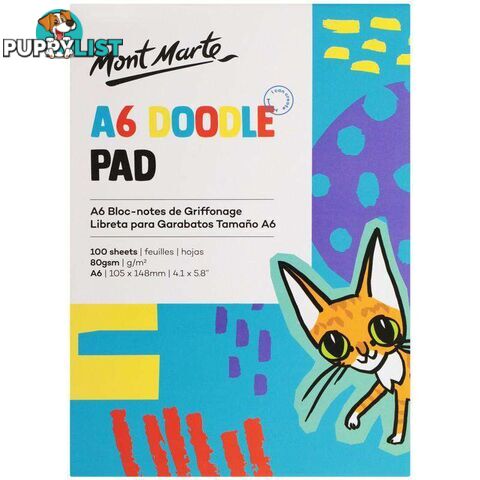 Mont Marte Doodle Pad A6 100 Sheet 80gsm - 9328577019531