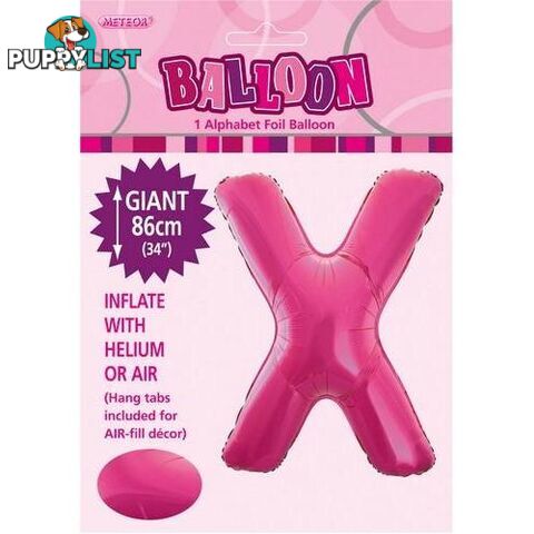 Hot Pink x Alphabet Foil Balloon 86cm (34) - 9311965431534