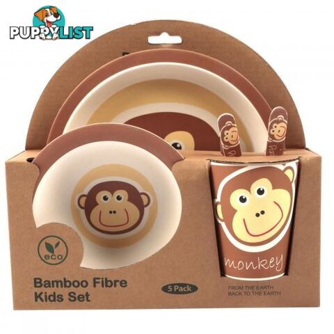 Kids Feeding Set Bamboo Fiber Monkey - 801069